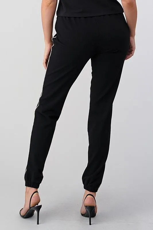 Rhinestone Side Joggers