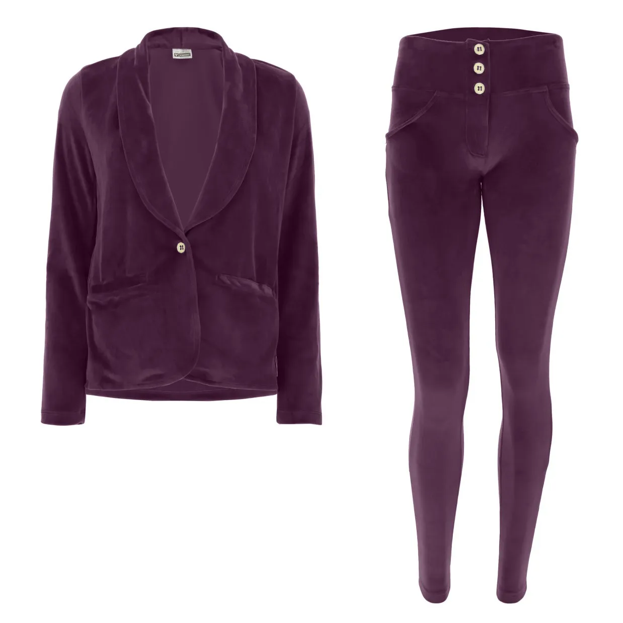 (S0WWTK3-E49) Purple WR.UP® Velvet Tracksuit met BLAZER & WR.UP® Velvet pant