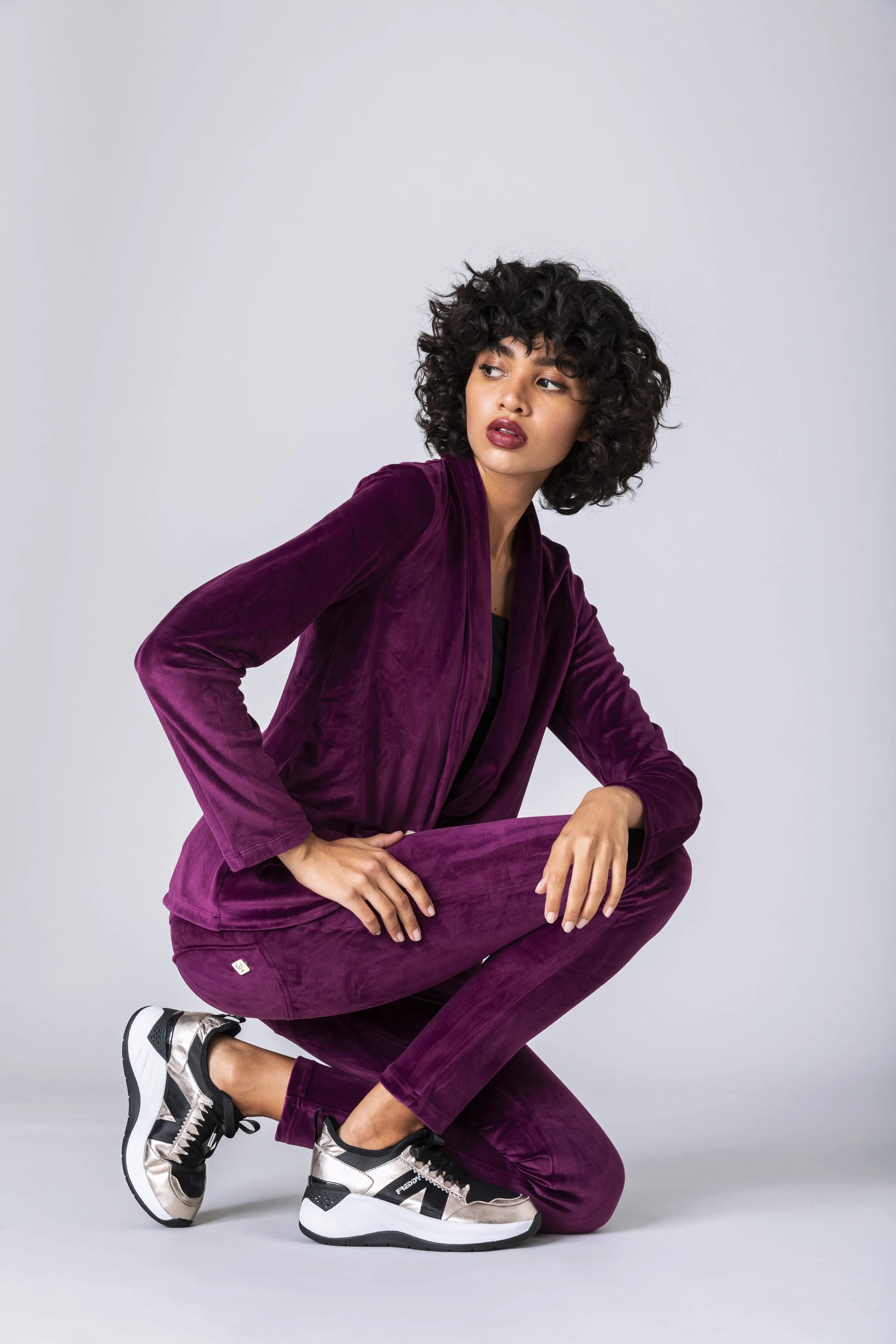 (S0WWTK3-E49) Purple WR.UP® Velvet Tracksuit met BLAZER & WR.UP® Velvet pant