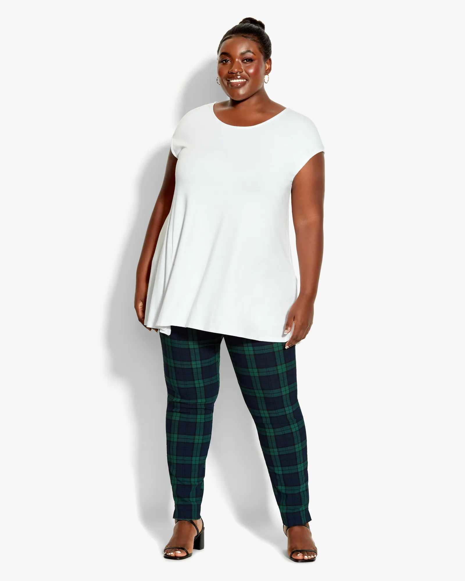 Super Stretch Plaid Pant | Navy Plaid