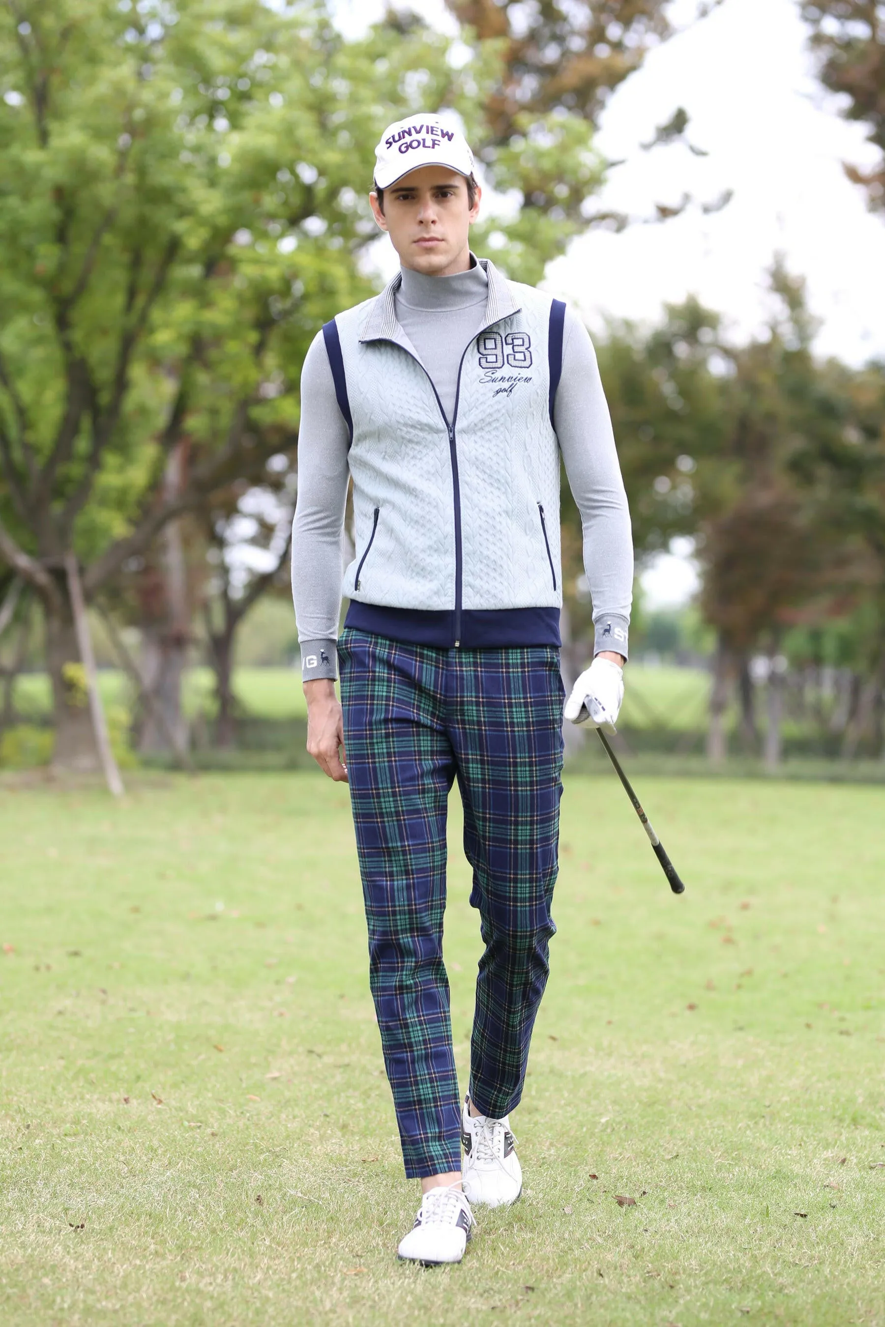 SVG Men's Plaid Straight Pants