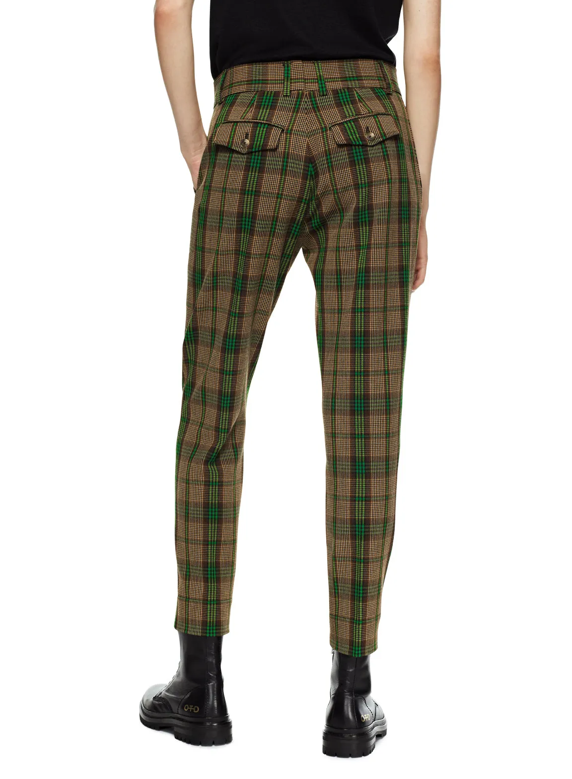 Tapered Plaid Pant (Brown Multi)