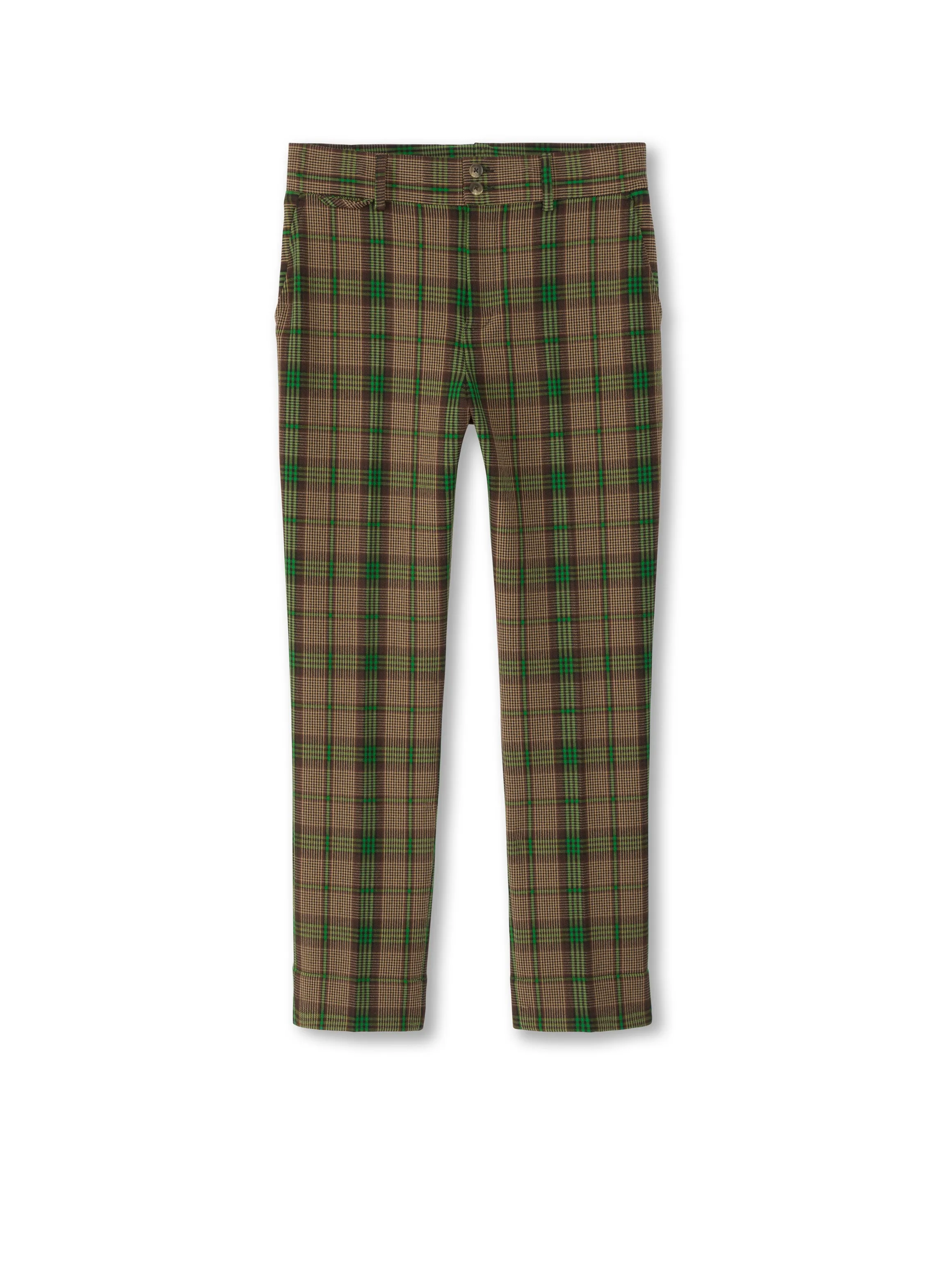 Tapered Plaid Pant (Brown Multi)