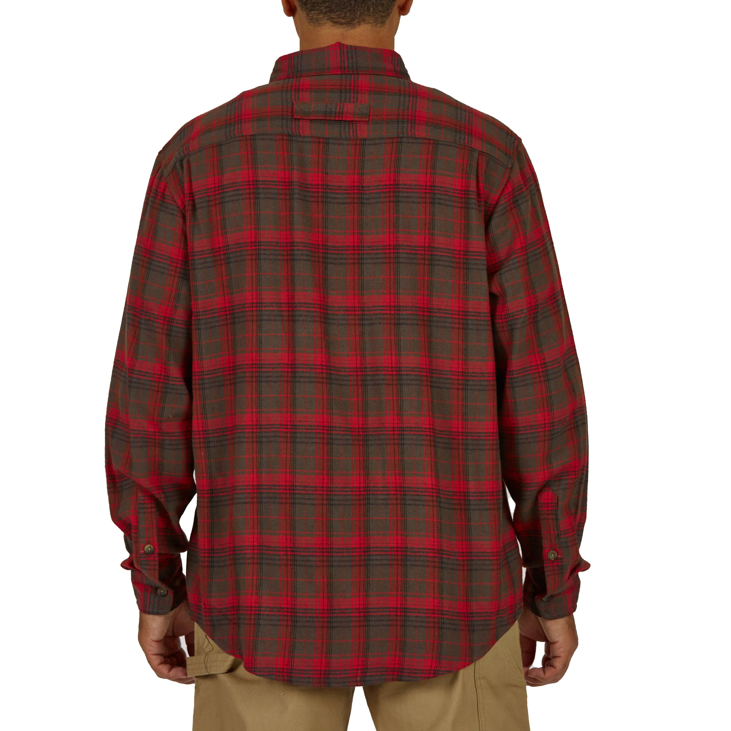 TWO-POCKET BUTTON DOWN FLANNEL SHIRT