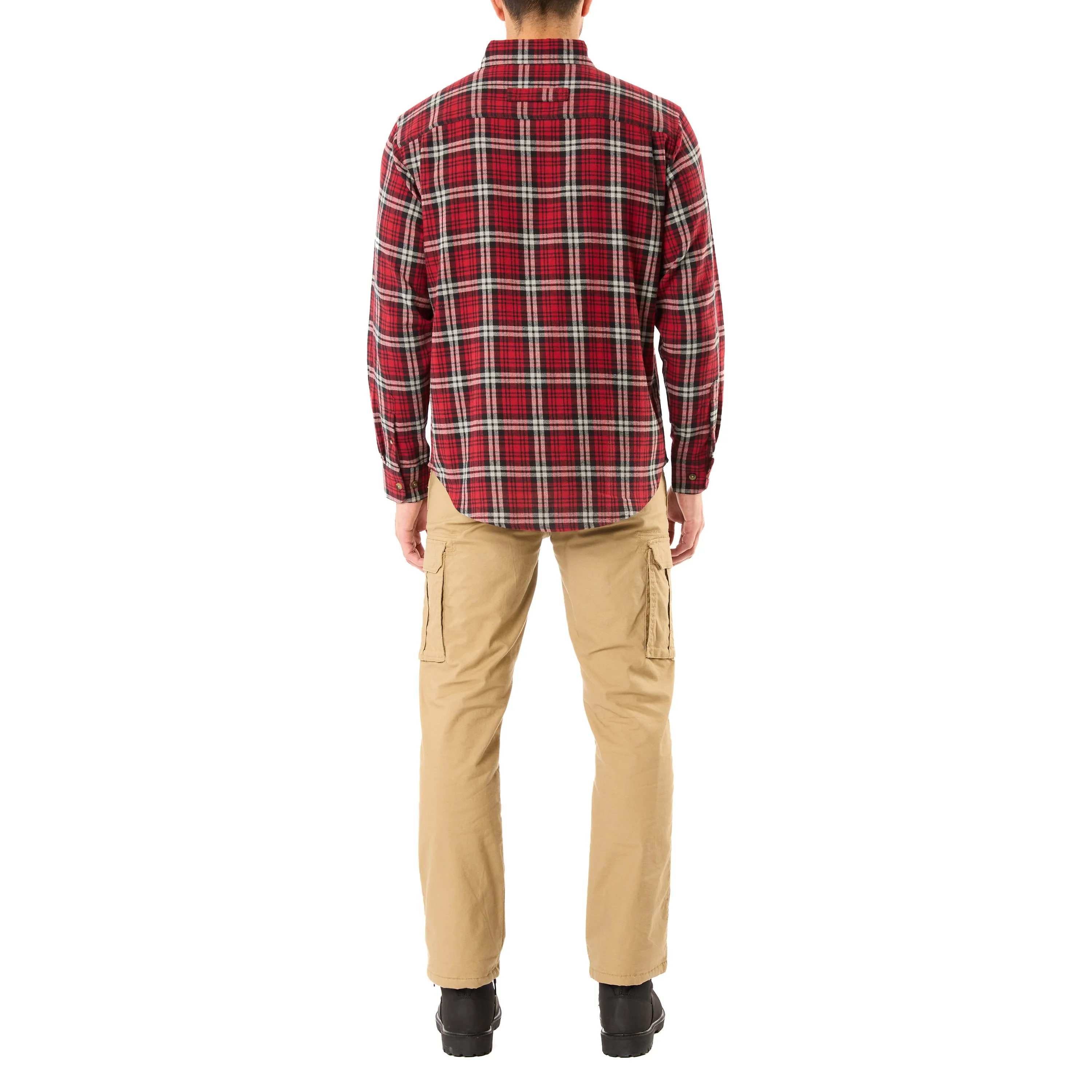 TWO-POCKET BUTTON DOWN FLANNEL SHIRT