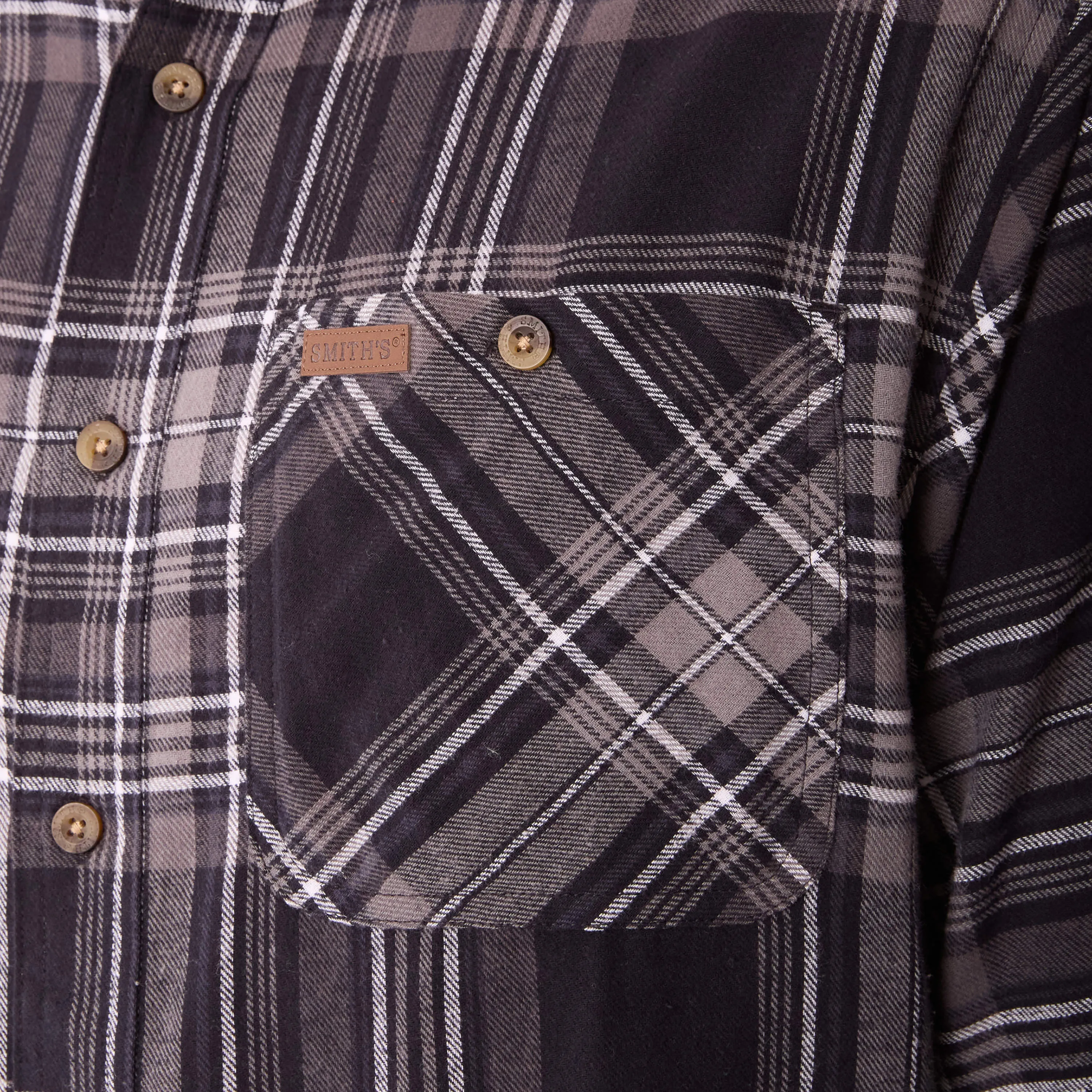 TWO-POCKET BUTTON DOWN FLANNEL SHIRT