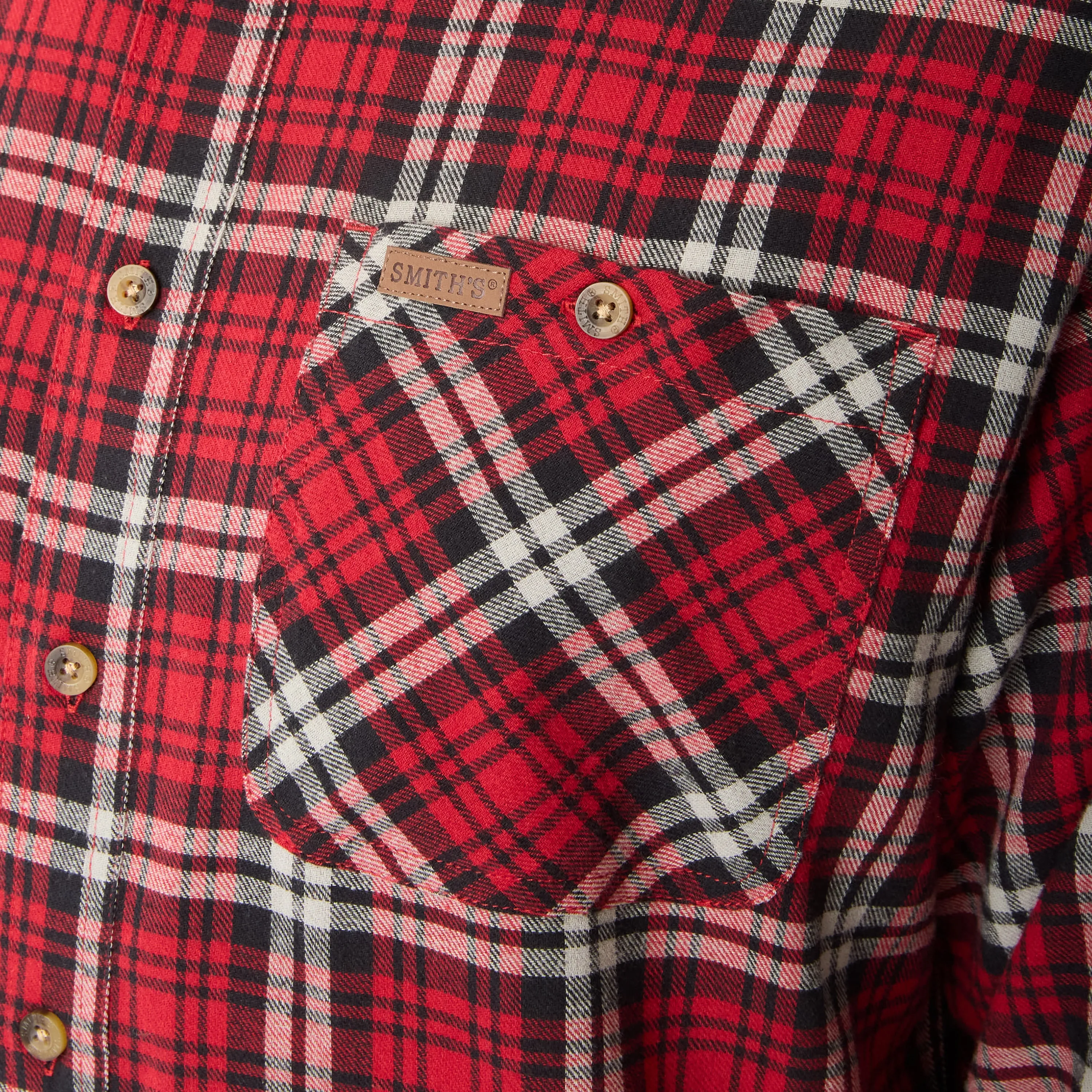 TWO-POCKET BUTTON DOWN FLANNEL SHIRT