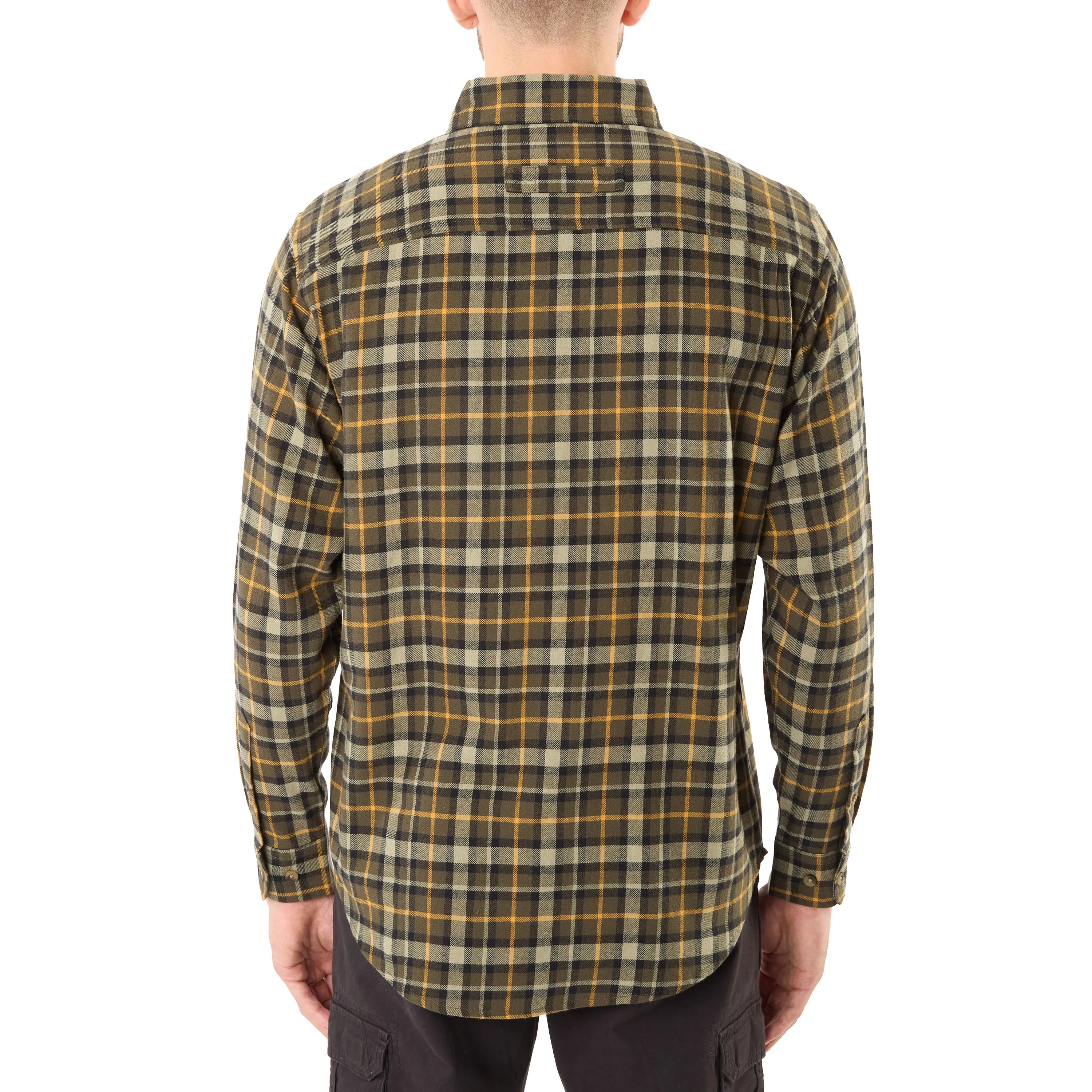 TWO-POCKET BUTTON DOWN FLANNEL SHIRT