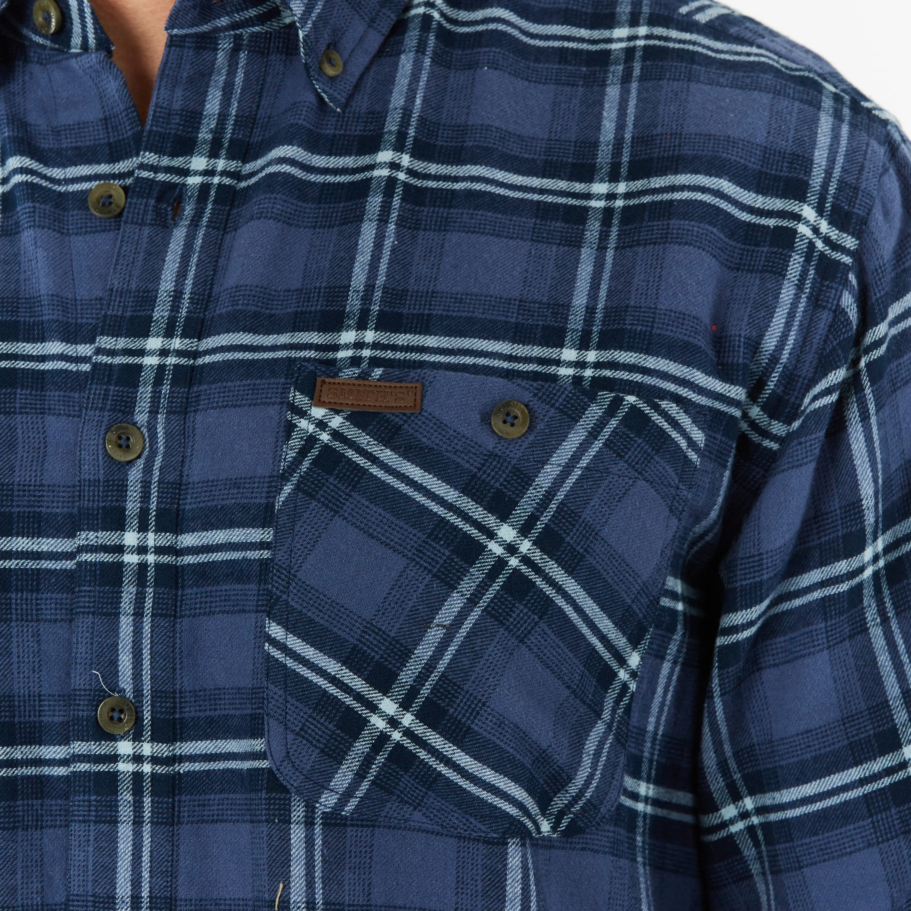 TWO-POCKET BUTTON DOWN FLANNEL SHIRT