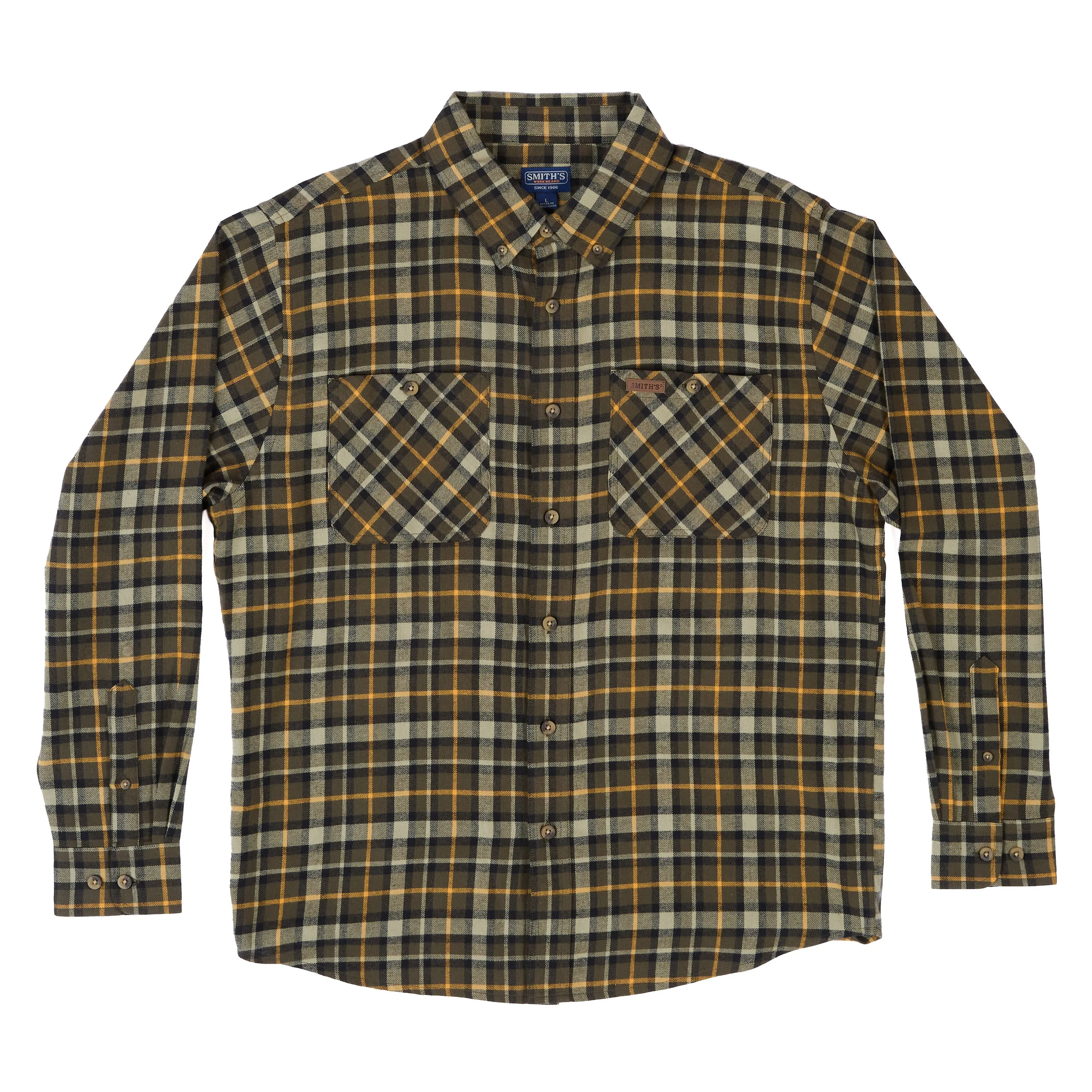 TWO-POCKET BUTTON DOWN FLANNEL SHIRT