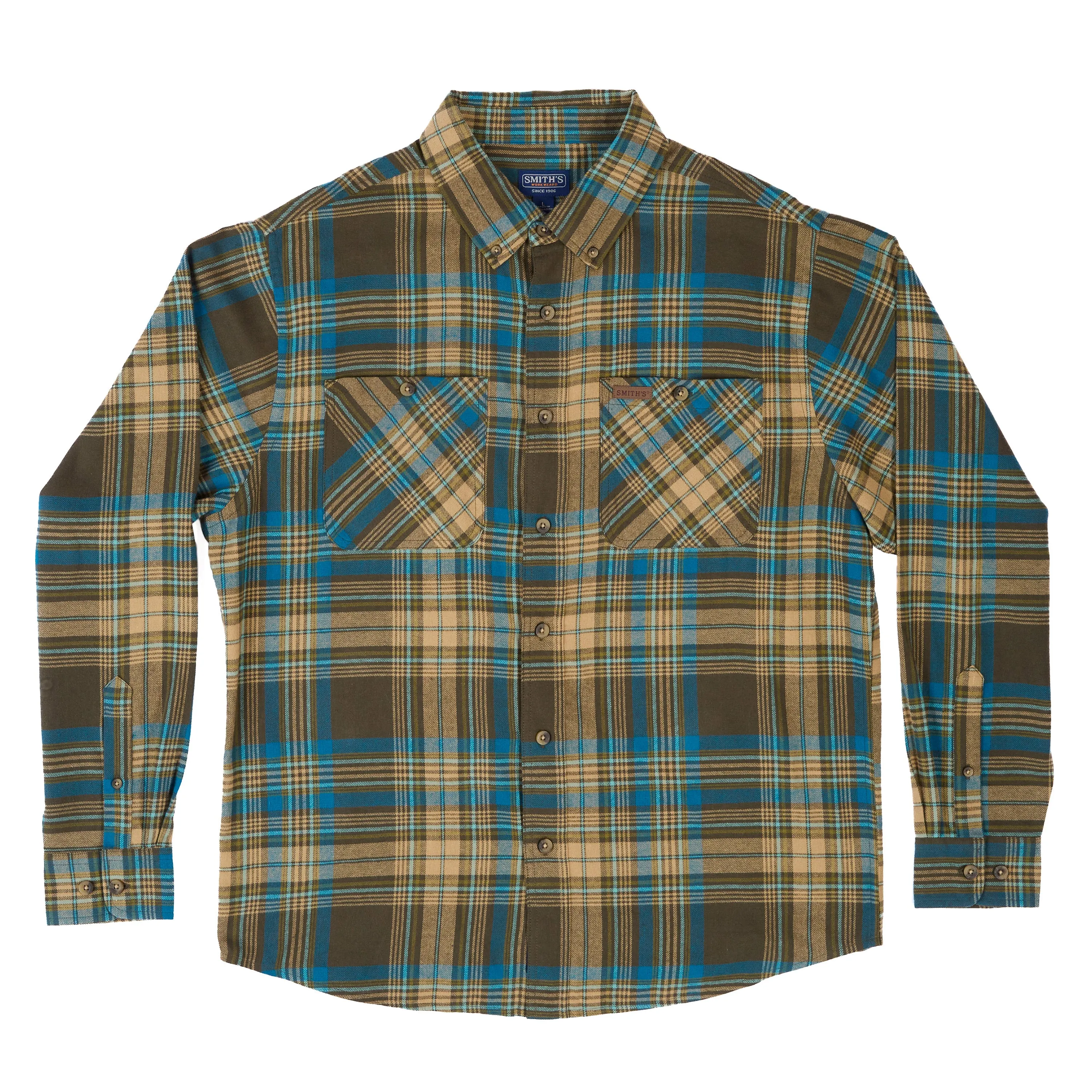 TWO-POCKET BUTTON DOWN FLANNEL SHIRT