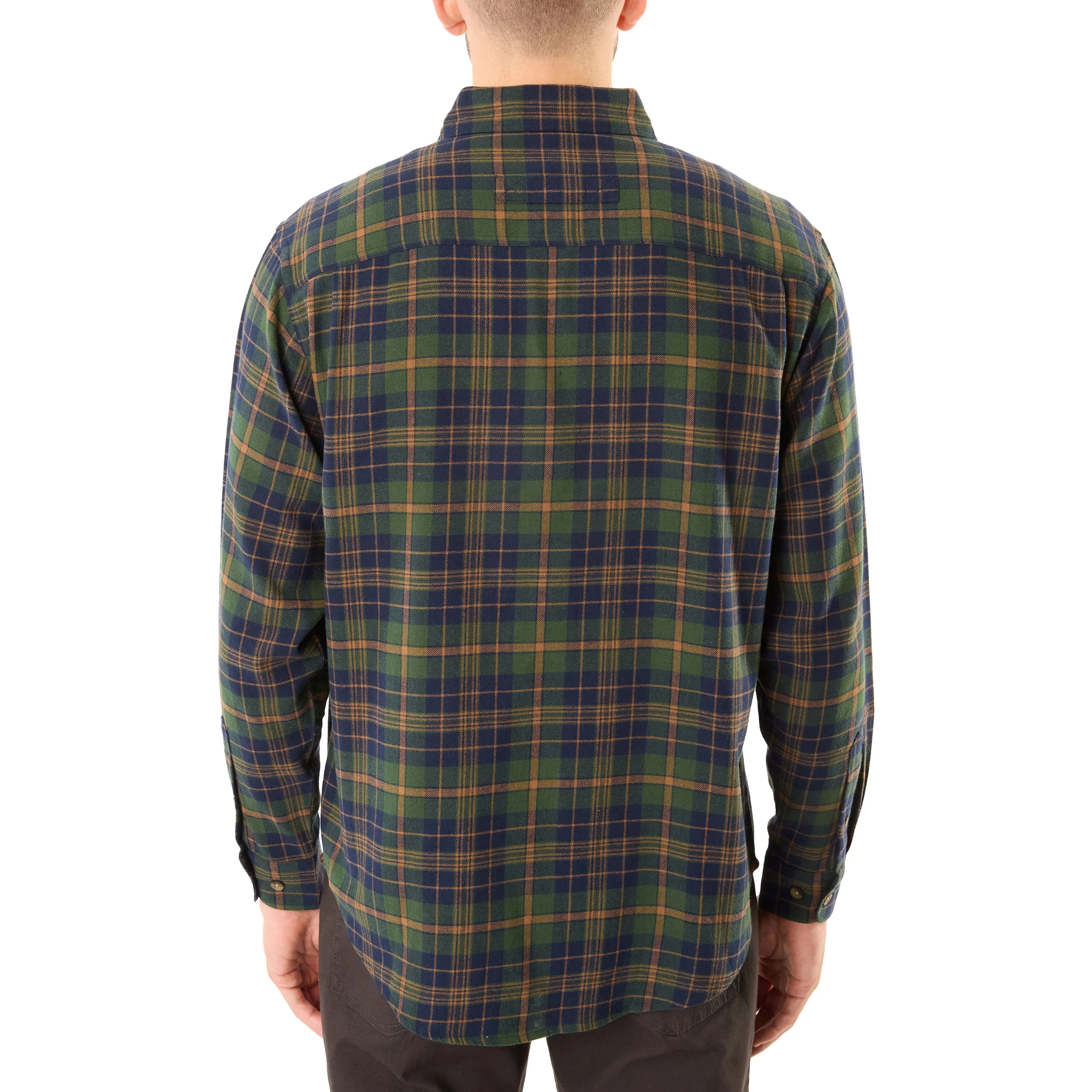 TWO-POCKET BUTTON DOWN FLANNEL SHIRT