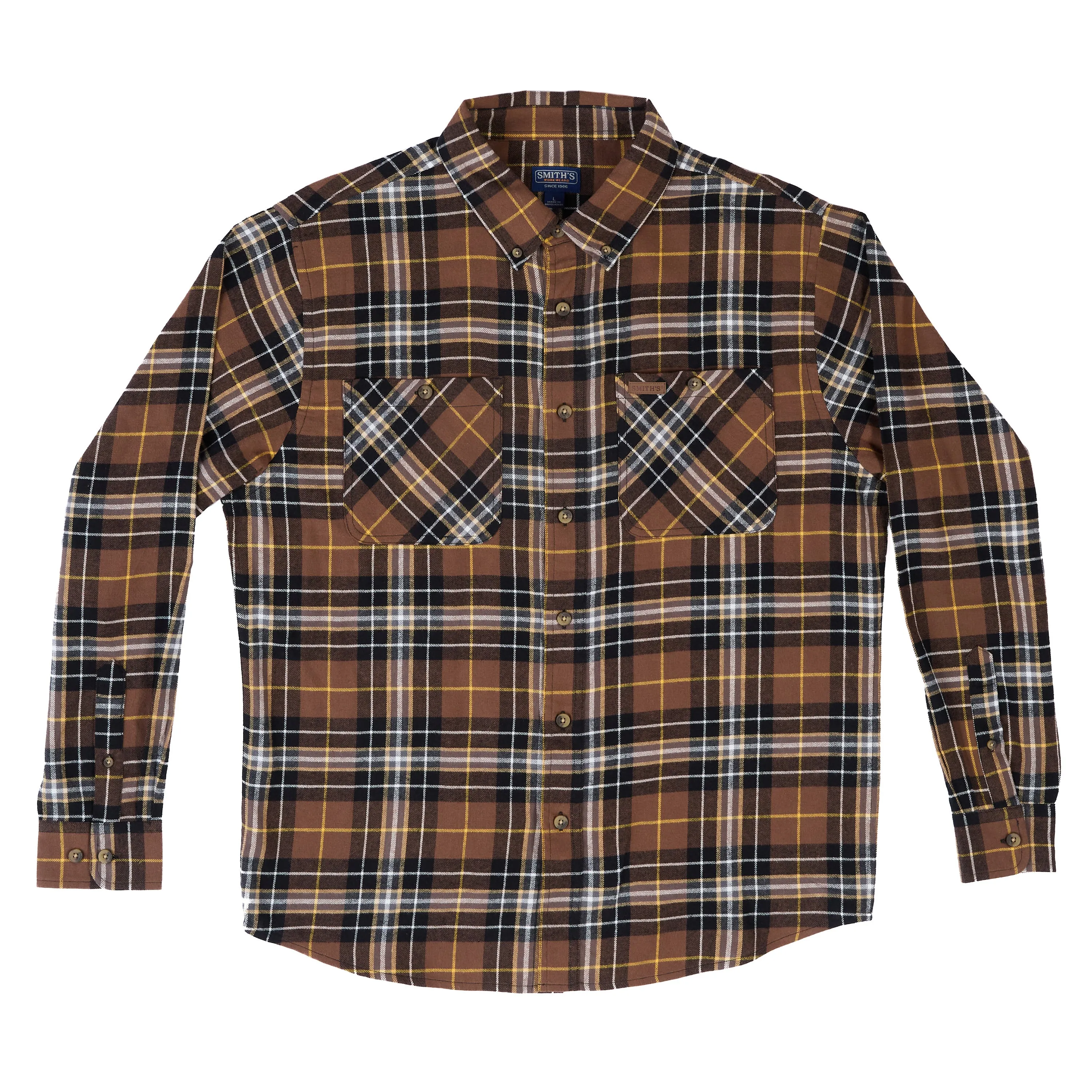 TWO-POCKET BUTTON DOWN FLANNEL SHIRT