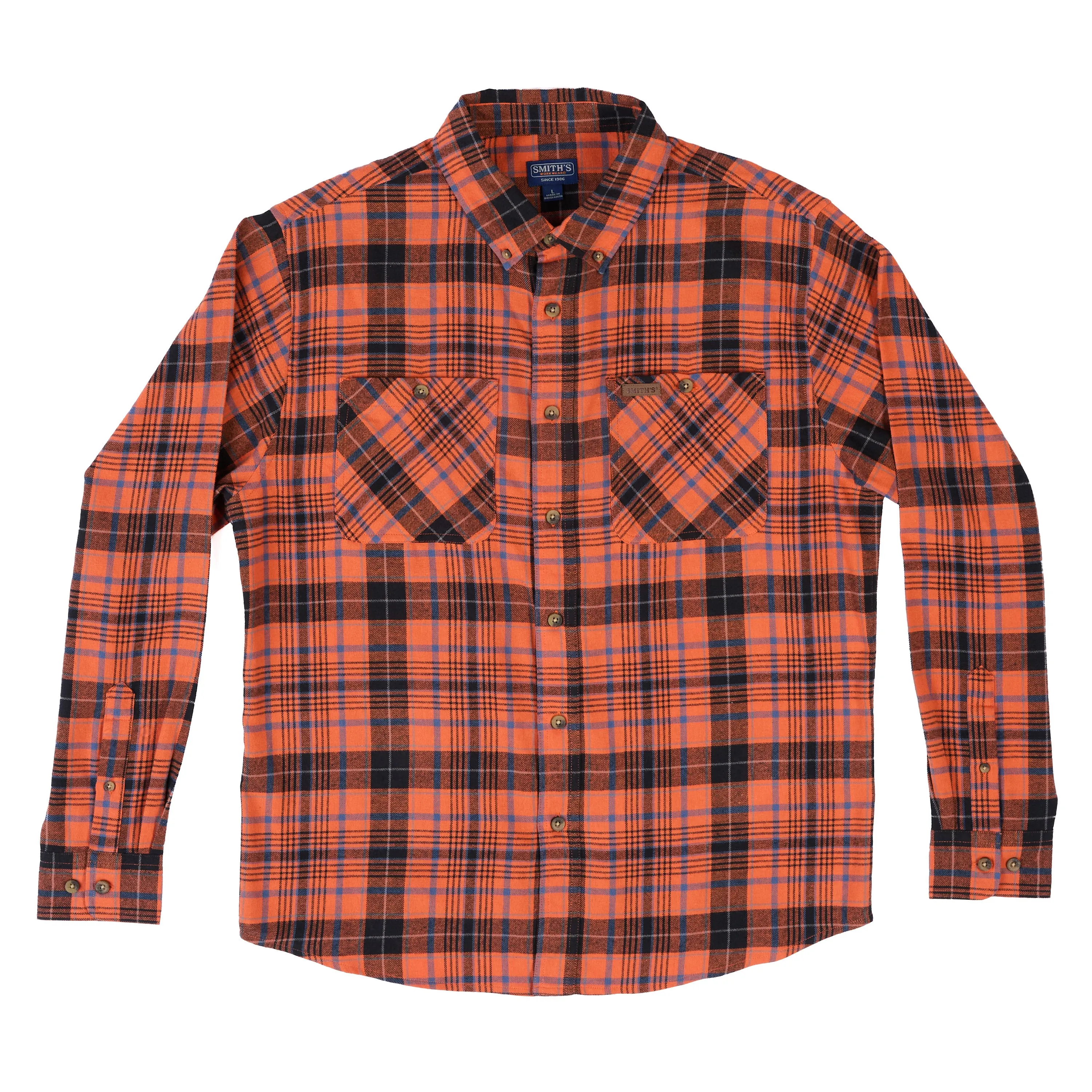 TWO-POCKET BUTTON DOWN FLANNEL SHIRT