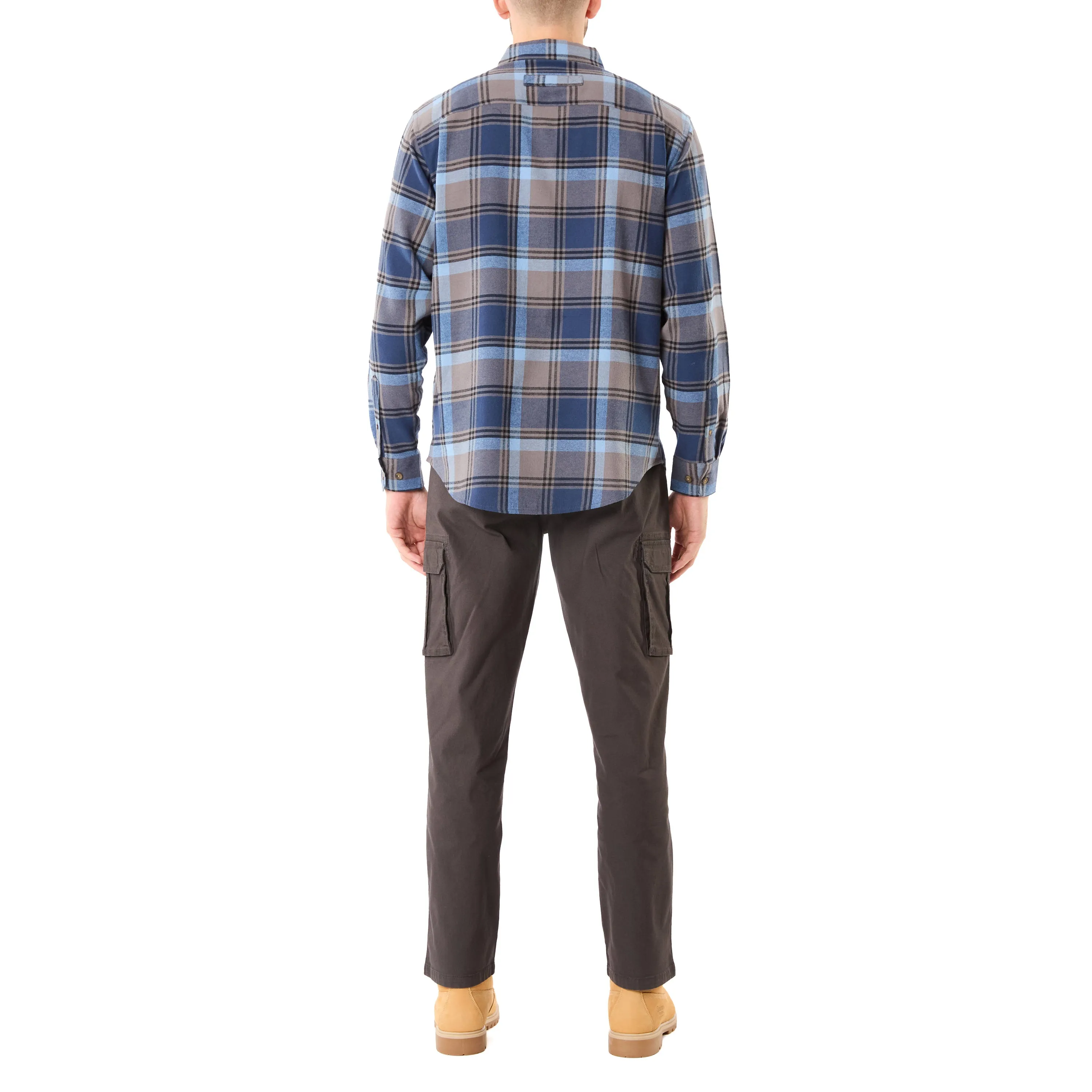 TWO-POCKET BUTTON DOWN FLANNEL SHIRT