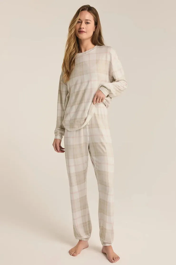 Z Supply Lounge Cozy Plaid Long Sleeve